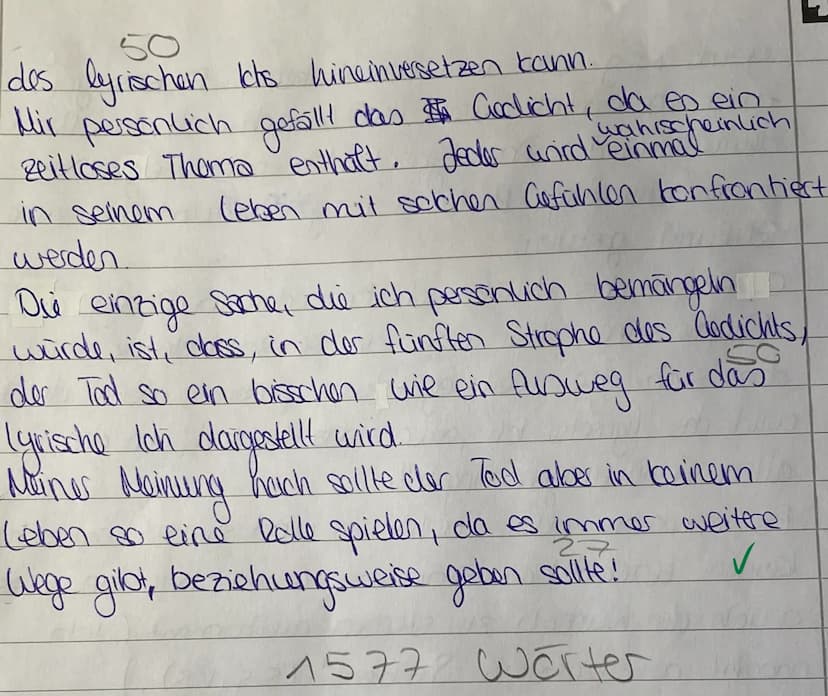 Pia
Deutschklausur Nr. 3
Das Gudicht. Das zerbrochane Ringlein", welches im
Jahre 1813
von Joseph von fichendorff geschrieben
wurde worden i
