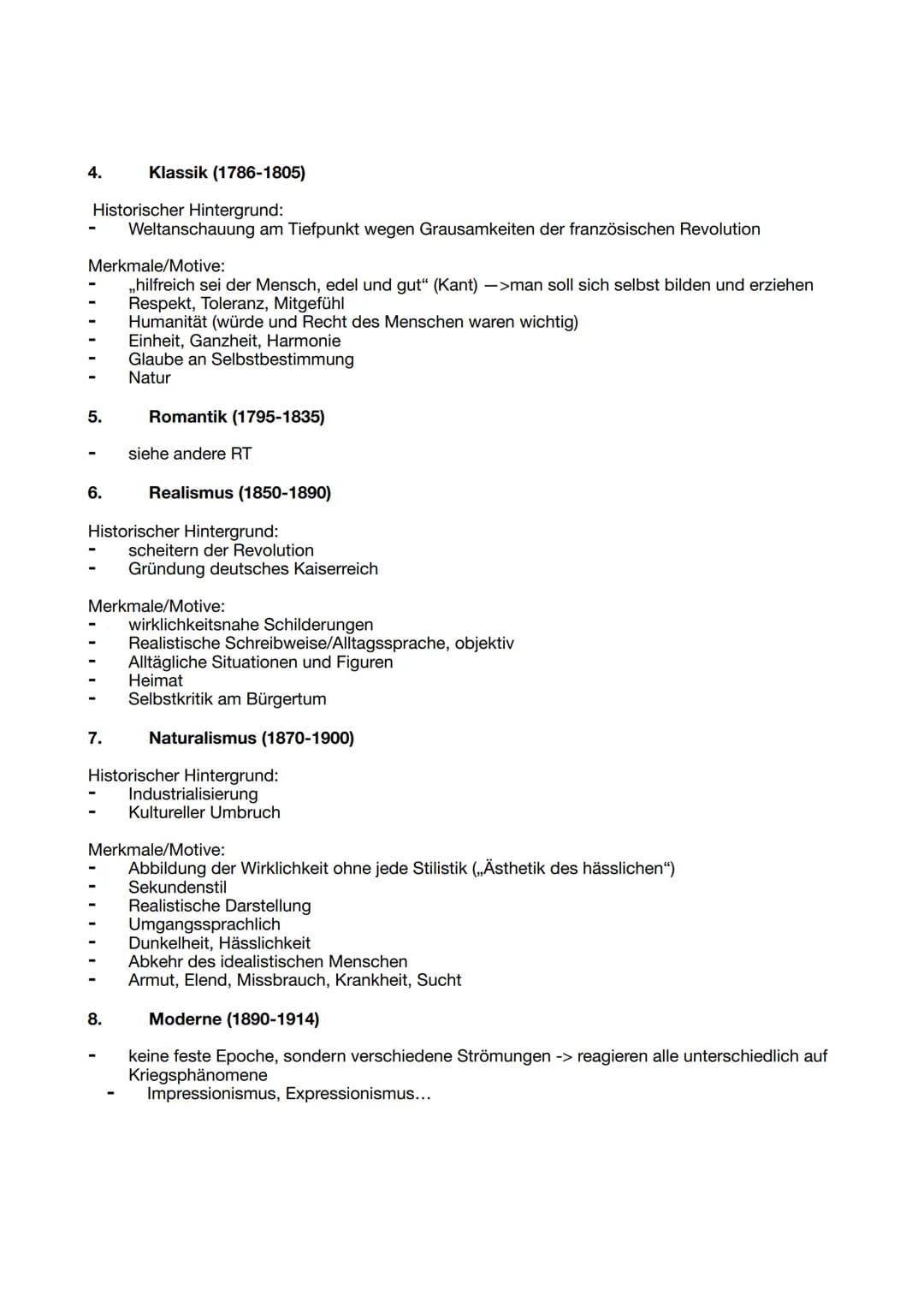 Lernzettel Deutsch (RT 3 – Literatur und Sprache um 1900 -
neue Ausdrucksformen der Epik)
Drei Gattungen der Literatur:
1. Lyrik
2. Dramatik