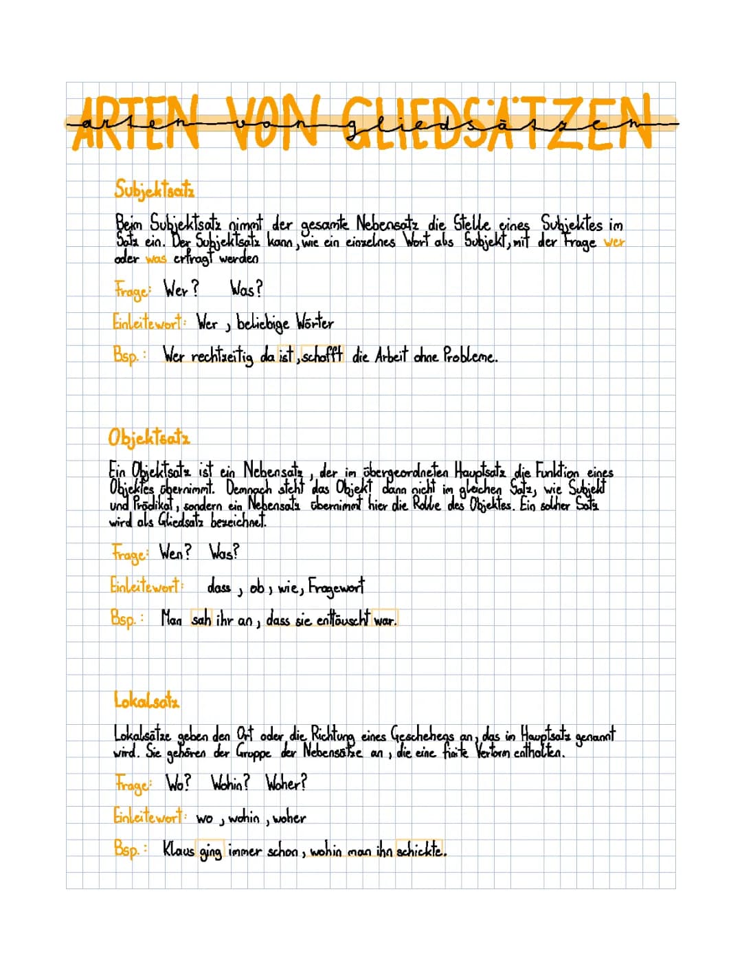 Gliedsätze 