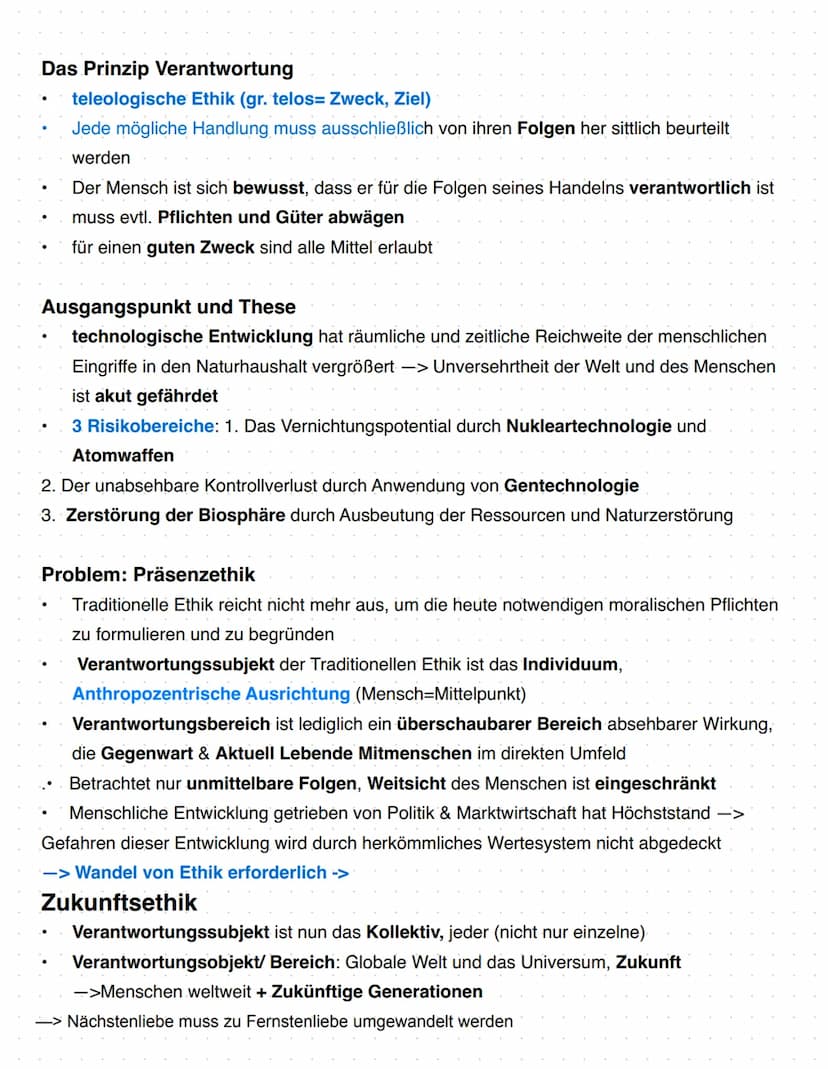 1.2 Verantwortungsethik nach Hans Jonas
1.Hans Jonas Biographie
2. Naturphilosophischer Hintergrund seiner Ethik
3. Das Prinzip Verantwortun