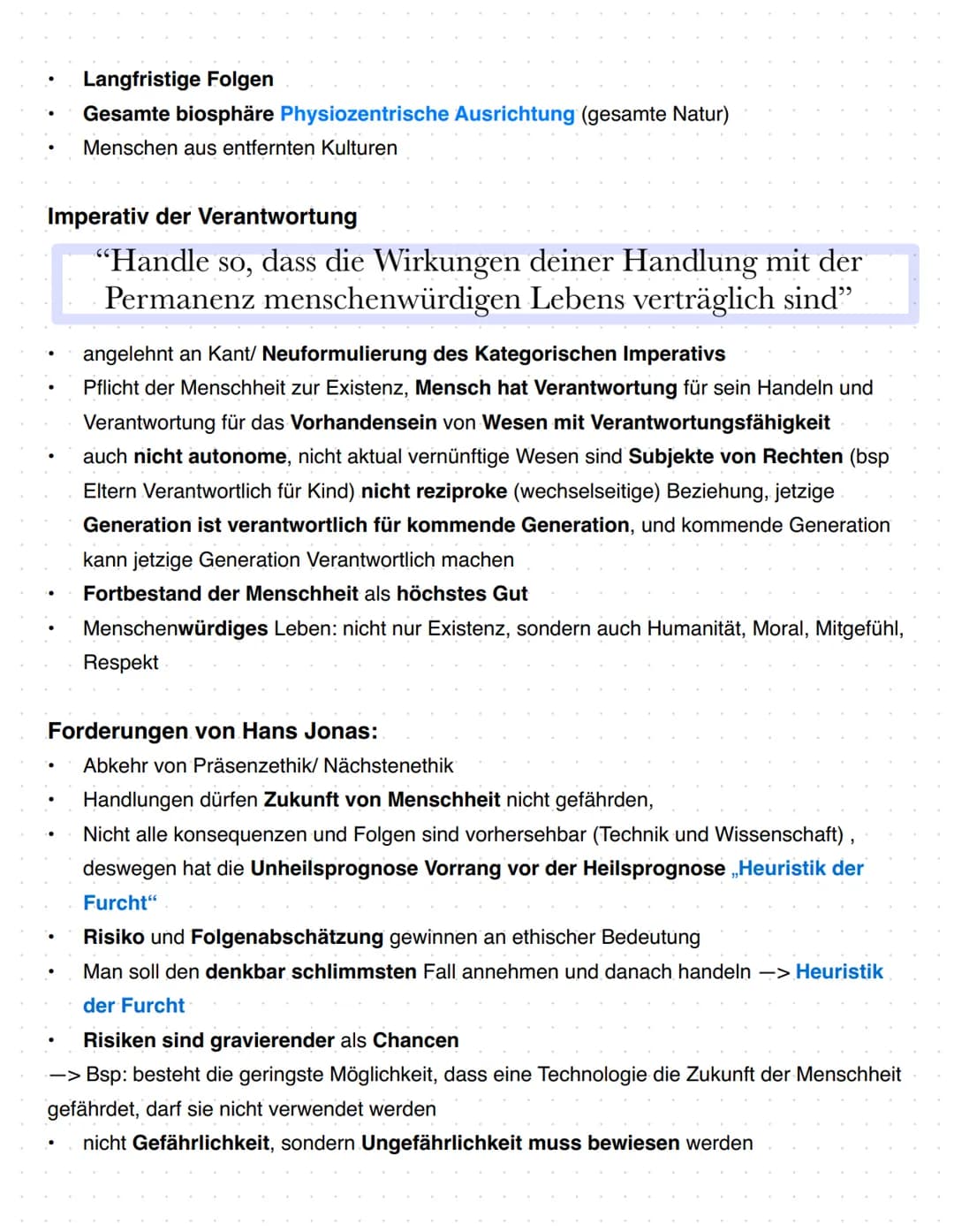 1.2 Verantwortungsethik nach Hans Jonas
1.Hans Jonas Biographie
2. Naturphilosophischer Hintergrund seiner Ethik
3. Das Prinzip Verantwortun