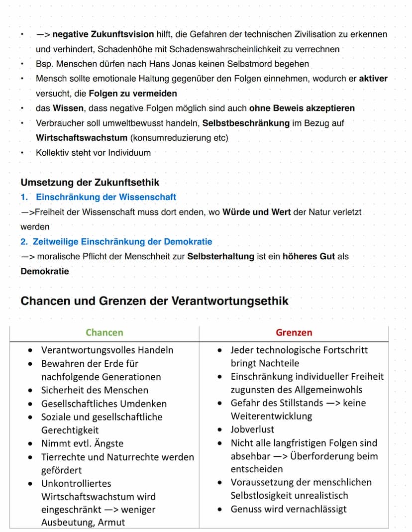 1.2 Verantwortungsethik nach Hans Jonas
1.Hans Jonas Biographie
2. Naturphilosophischer Hintergrund seiner Ethik
3. Das Prinzip Verantwortun