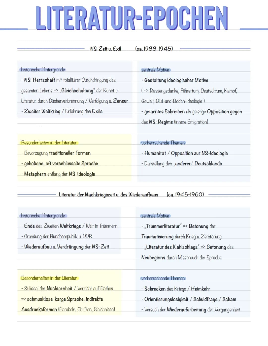 LITERATUR-EPOCHEN
Barock
historische Hintergründe
-Entwicklung der modernen Wissenschaft
- große Religiösität / Aufblühen des Humanismus
-Dr