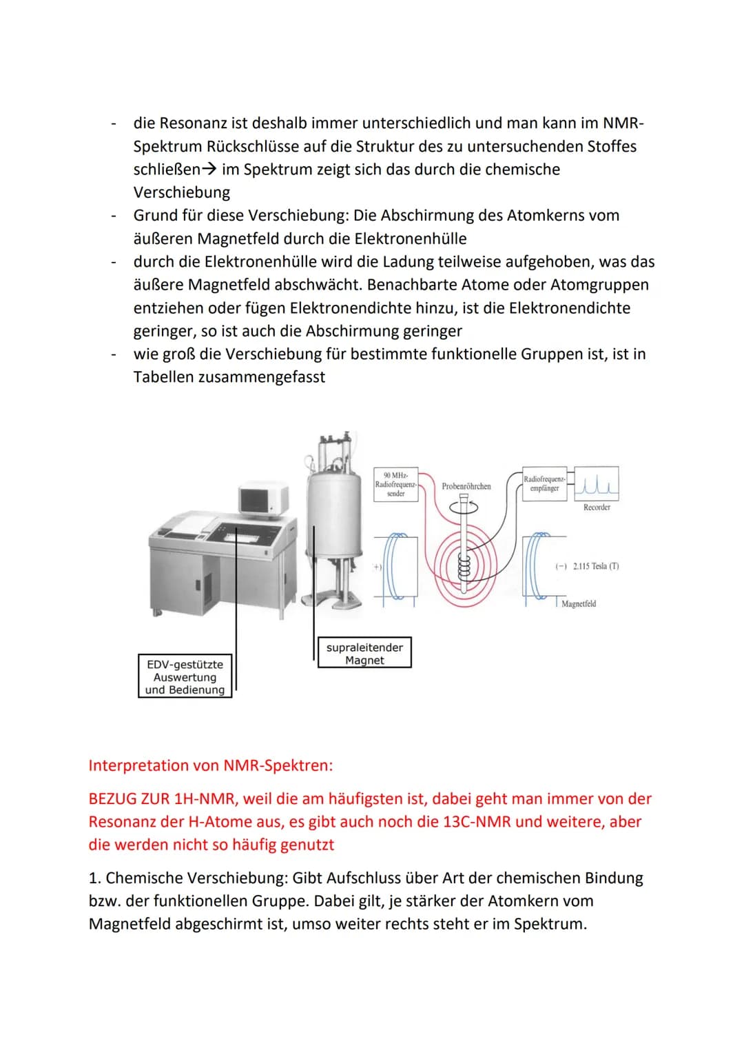 CHEMIE NMR-SPEKTROSKOPIE
Einstieg: Bild MRT/Kernspintomograph
Weiß jemand von Euch, was für ein Gerät das hier ist, oder lag
vielleicht soga