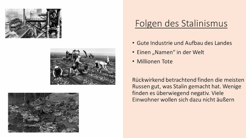 Stalinismus
Die Diktatur von Josef Stalin 1928-58 Inhaltsverzeichnis
• Was ist Stalinismus?
• Vorherige Einflüsse
●
• Zwangskollektivierunge