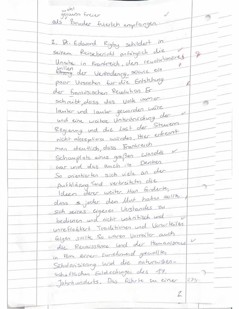11BG02 Geschichte
Aufgaben:
Leistungsnachweis Nr. 2
Französische Revolution
Name: Leni Schmiedel
1. Fassen Sie in eigenen Worten die Eindrüc