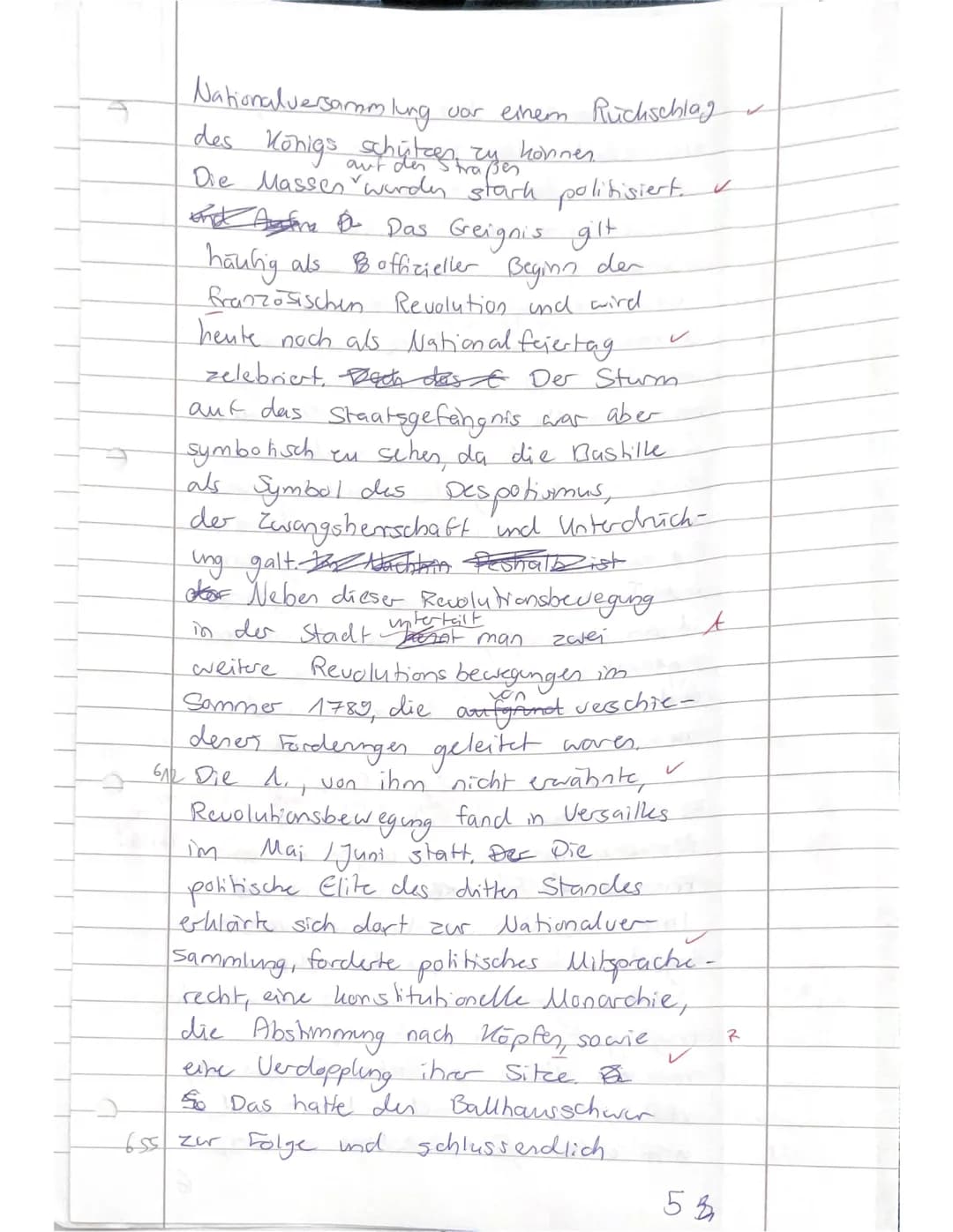 11BG02 Geschichte
Aufgaben:
Leistungsnachweis Nr. 2
Französische Revolution
Name: Leni Schmiedel
1. Fassen Sie in eigenen Worten die Eindrüc