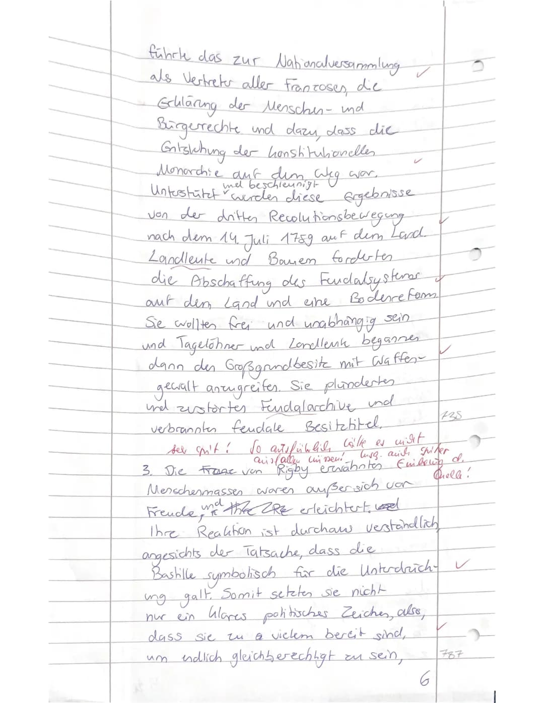 11BG02 Geschichte
Aufgaben:
Leistungsnachweis Nr. 2
Französische Revolution
Name: Leni Schmiedel
1. Fassen Sie in eigenen Worten die Eindrüc