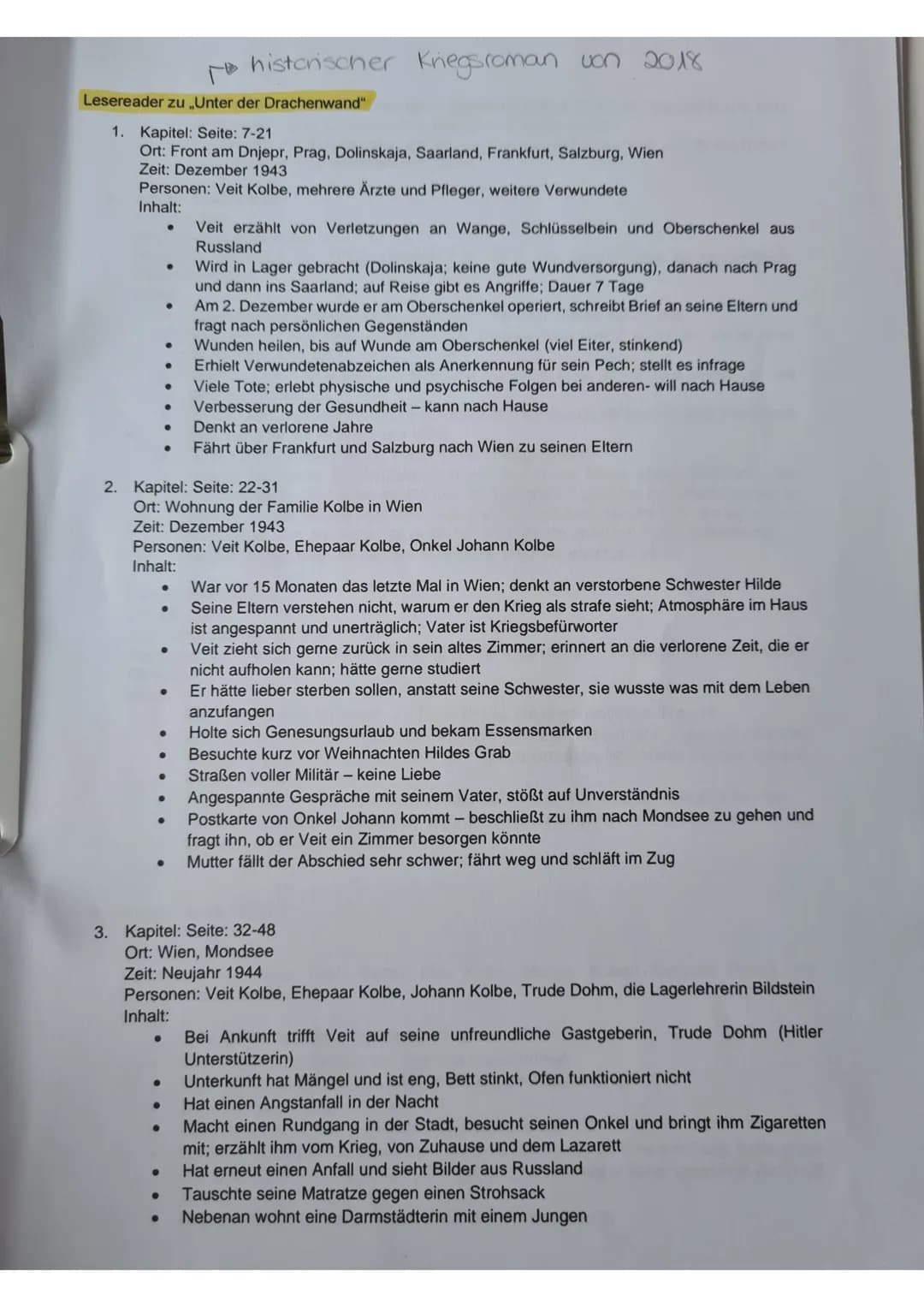 Lesereader zu „Unter der Drachenwand"
1. Kapitel: Seite: 7-21
Ort: Front am Dnjepr, Prag, Dolinskaja, Saarland, Frankfurt, Salzburg, Wien
Ze