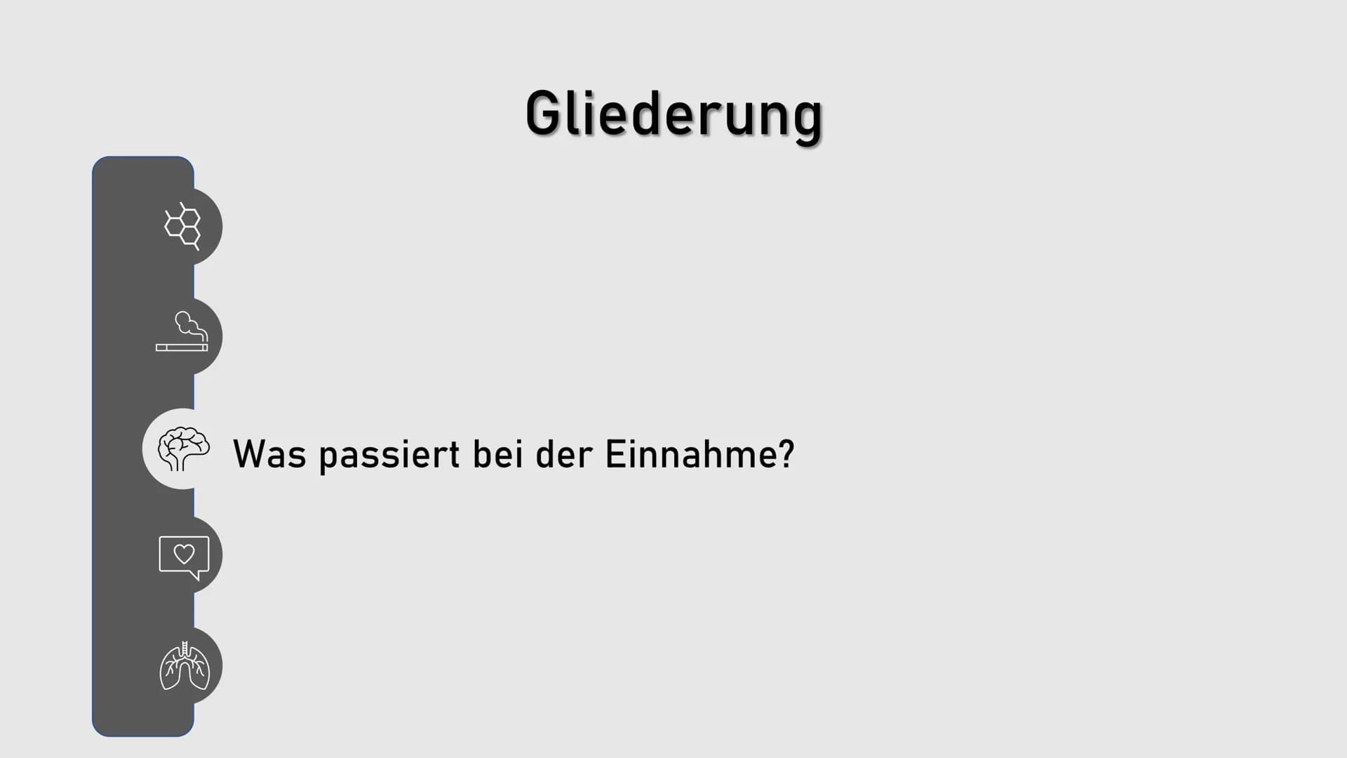 Nikotin
Ein legales Nervengift Ø
|0²
Gliederung
Was ist Nikotin eigentlich? |0²
Gliederung
Anwendung von Nikotin |0²
Gliederung
Was passiert