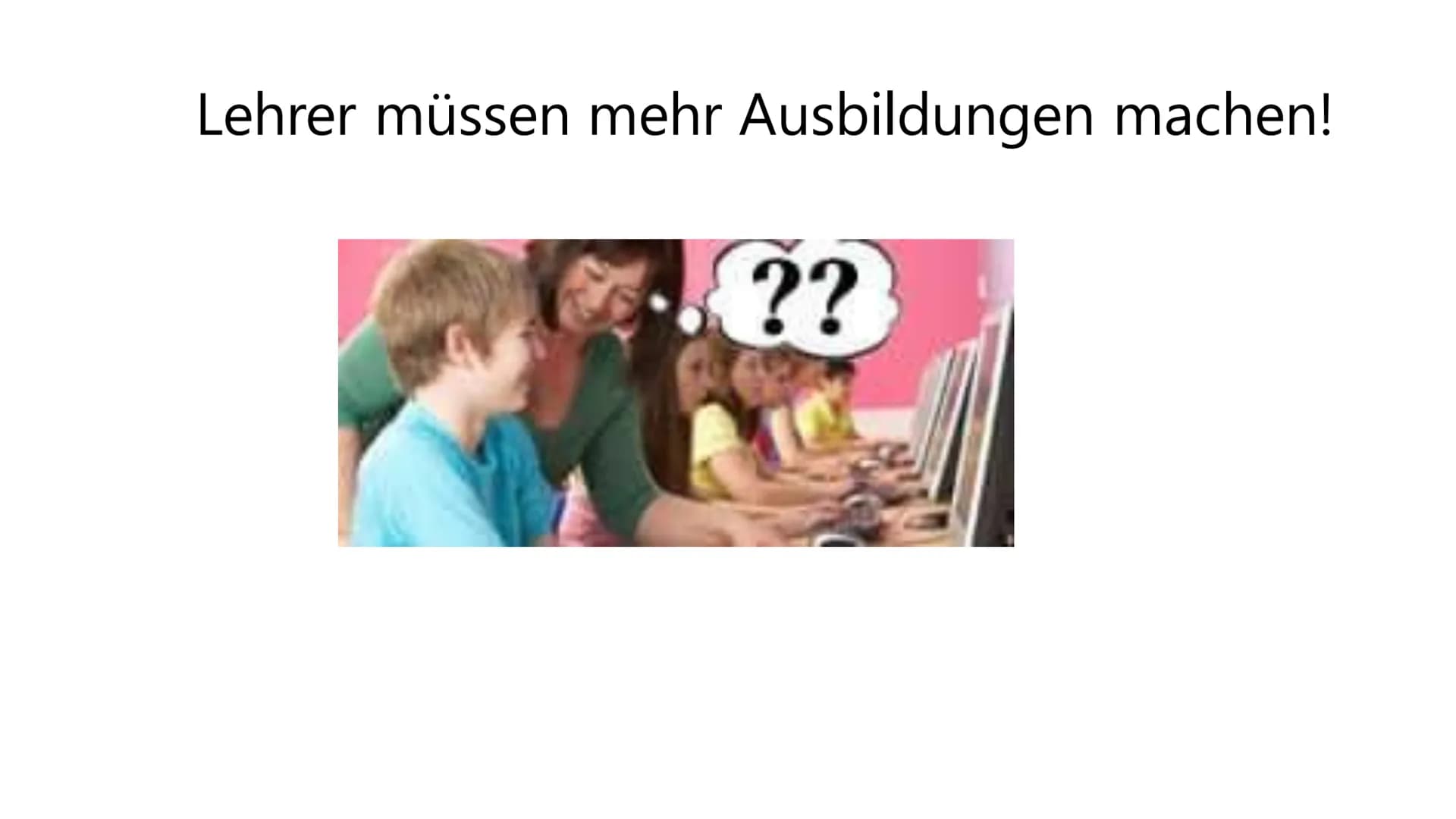 Texte Politik Referat ,,Das deutsche Schulsystem - Lehrer müssen mehr gefördert und
weitergebildet werden.
1.Folie:
Wir stellen euch heute u