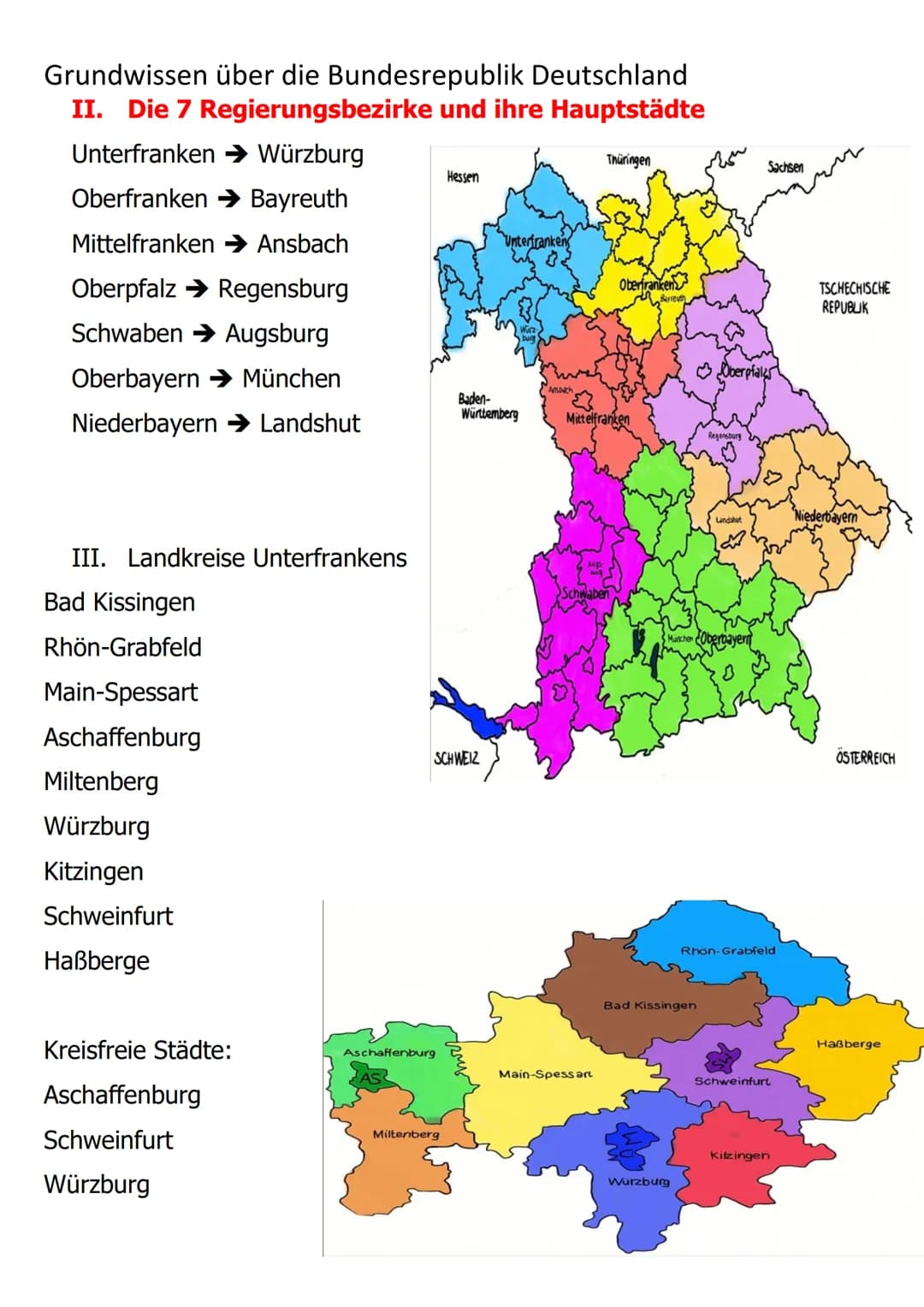 Grundwissen über die Bundesrepublik Deutschland
I. Die 16 Bundesländer & ihre Hauptstädte
Schleswig-Holstein Kiel
Mecklenburg-Vorpommern
→Sc