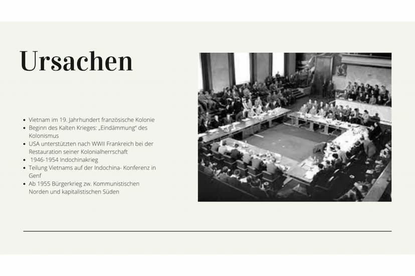 GESCHICHTE LK
Vietnam-Krieg
1964-1975 Inhaltsverzeichnis
VIETNAM-KRIEG 1964-1975
• Ursachen
1.Phase unter Johnson
Der schmutzige Krieg"
• 2.