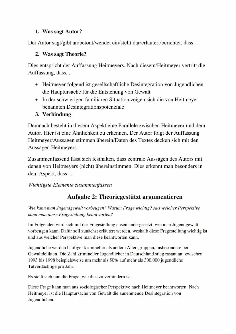 Klausur-Wilhelm Heitmeyer
Der vorliegende Text trägt den Titel ,,.." und wurde von xy im Jahre/am xy verfasst. Er
thematisiert... Im Folgend