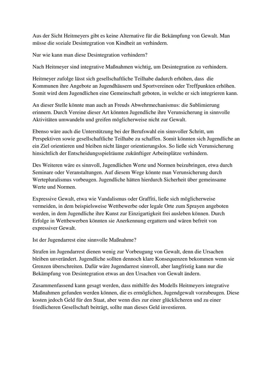 Klausur-Wilhelm Heitmeyer
Der vorliegende Text trägt den Titel ,,.." und wurde von xy im Jahre/am xy verfasst. Er
thematisiert... Im Folgend