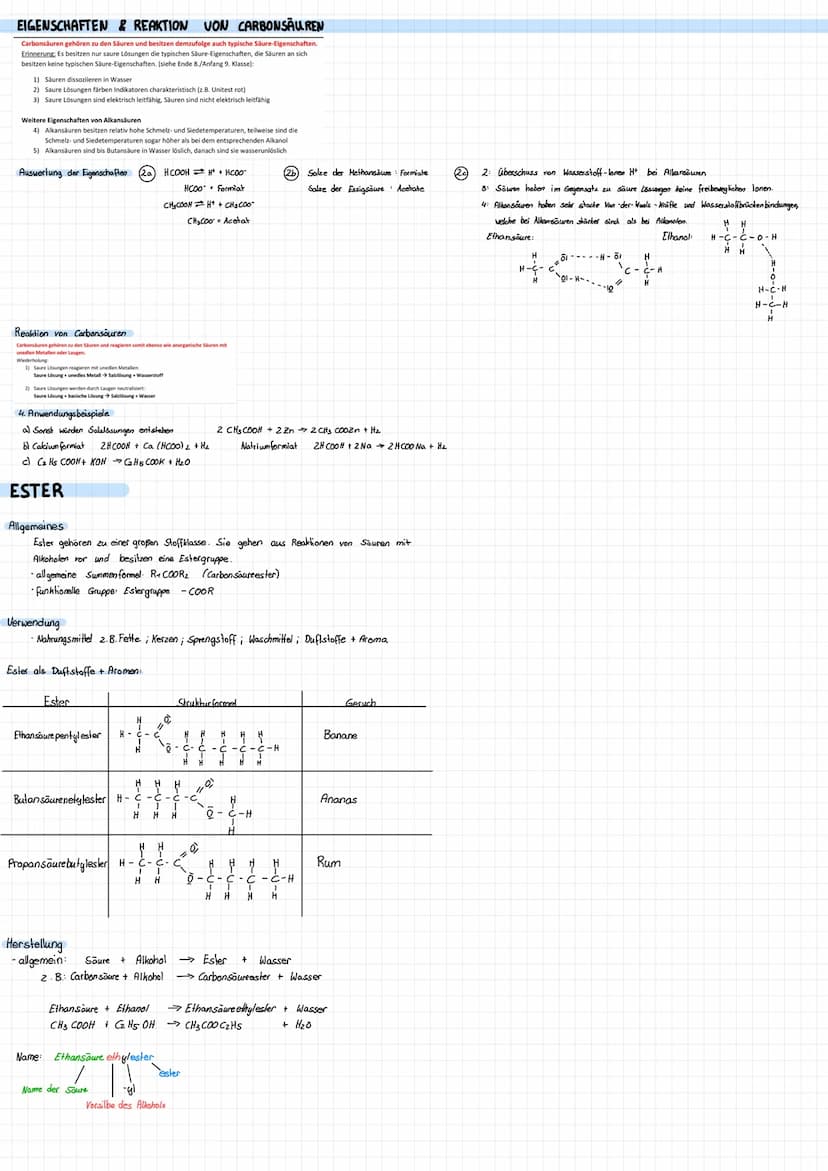 Weitere Carbonsäuren
1. Alkansäuren
a) Alkansäuren sind Corbensäuren, sie bestehen aus einem Alkylrest und einer Carboxylgruppe.
b) allgemei