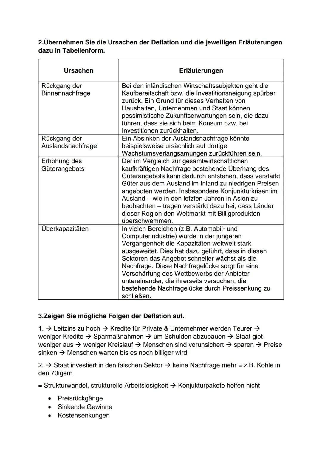 Deflation (Ursachen und Folgen)
Entlassungen &
Lohnkürzungen
Der Deflationszyklus
Fallende
Nachfrage
Kurzfassung:
Sinkende
Preise
Deflation
