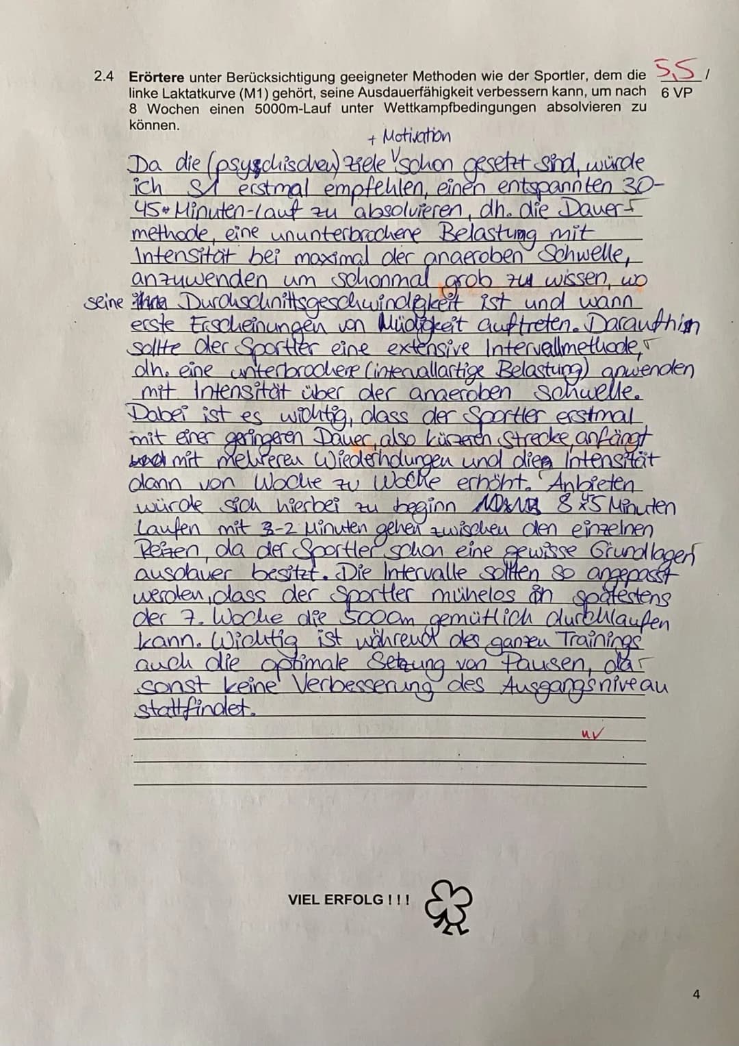 Thema: Trainingsprinzipien/
Ausdauer
Name:
Pellegrino, Josephine
Aufgabe 1
J2 (Schuljahr 2020/2021)
Punkte: 26
Leistungsniveau
127
sh
29.02.