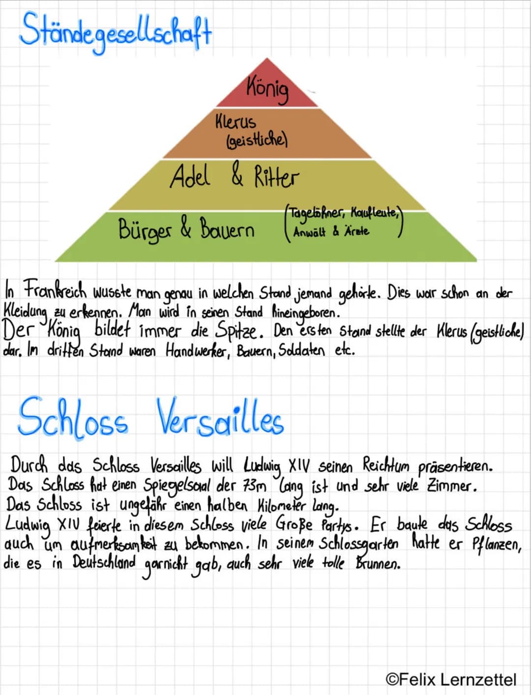 Absolutismus in Frankreich
Ludwig der XIV
Ludwig der XIV wird auch der Sonnenkönig genannt, weil er in der Mitte seines
Volkes stehen wollte