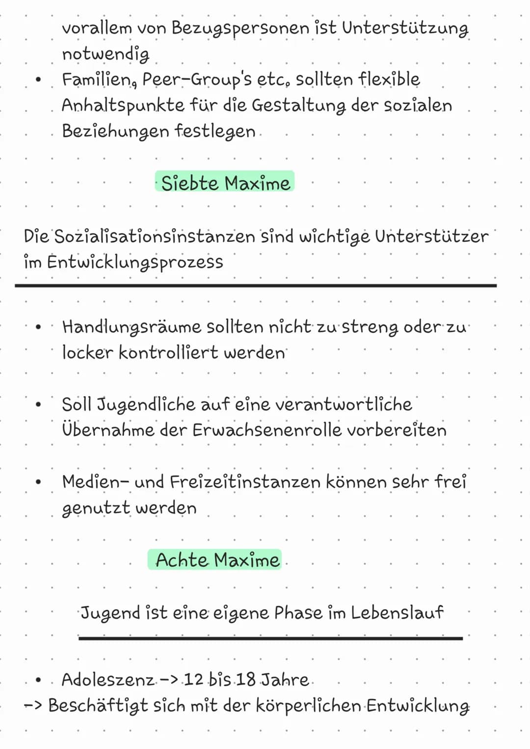 Erste Maxime
Wechselspiel von Anlagen und Umwelt
Grundstrukturen für Geschlechtermerkmale
werden gebildet
Genetische Ausstattung legt dem Sp