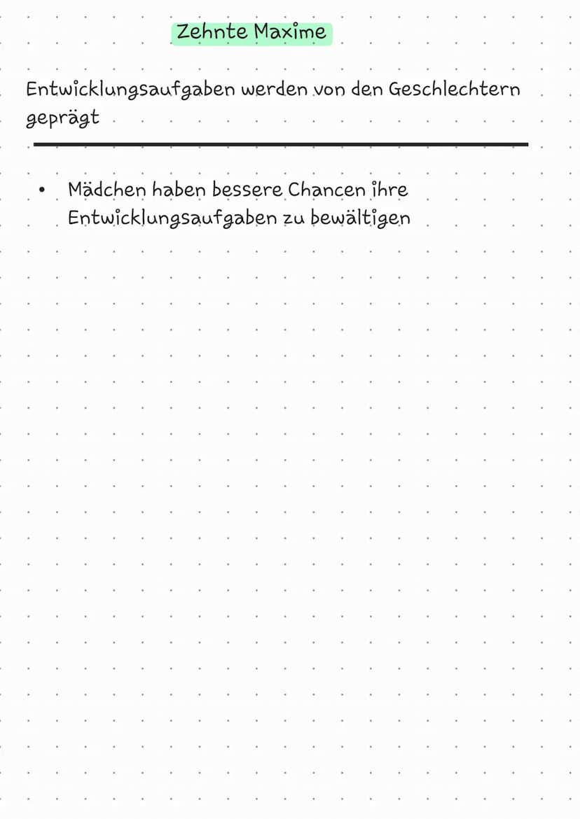 Erste Maxime
Wechselspiel von Anlagen und Umwelt
Grundstrukturen für Geschlechtermerkmale
werden gebildet
Genetische Ausstattung legt dem Sp