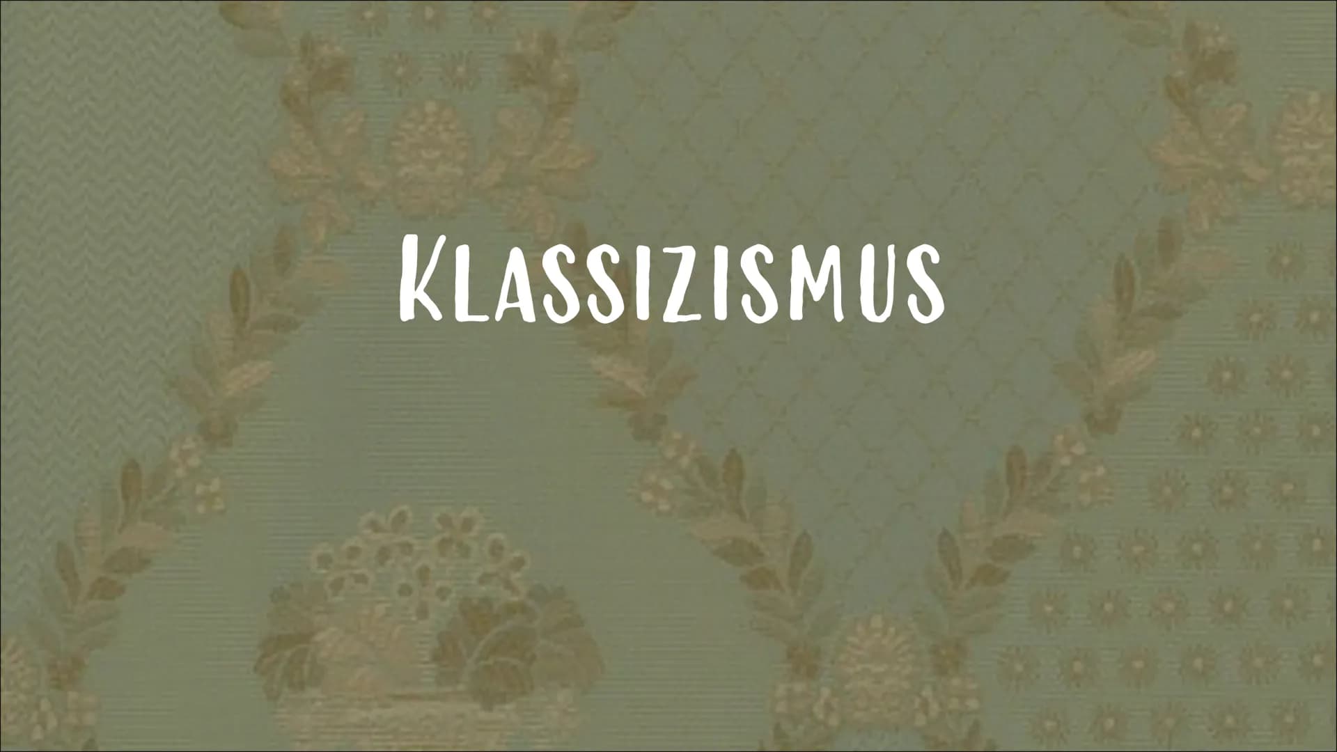 KLASSIZISMUS Begriffserklärung
KUNSTGESCHICHTLICHE EPOCHE IM ZEITRAUM ETWA
ZWISCHEN 1770 UND 1840
ZEITGLEICH: BIEDERMEIER & ROMANTIK
VORBILD