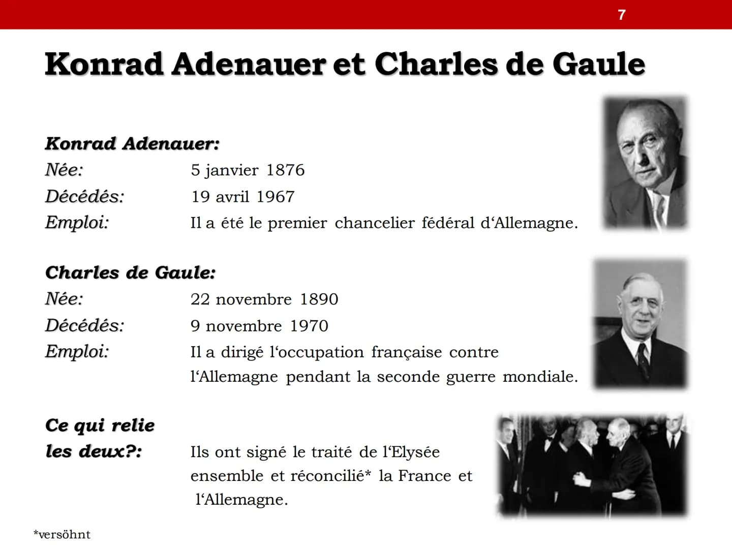 1
LES RELATIONS
FRANCO-ALLEMANDES TABLE DES MATIÈRES
1914-
1918
1939-
1945
1958
1989
1991
1993
1999
2017-
2019
• la Première Guerre mondiale