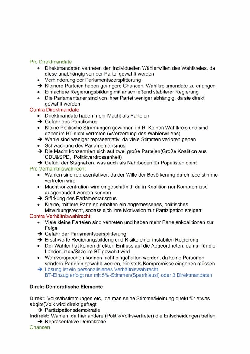 GGK ABI Zusammenfassung
1.Partizipation
an der Herrschaft
Chancen und Probleme des demokratischen Systems der BRD
Besondere Stellung der Gru