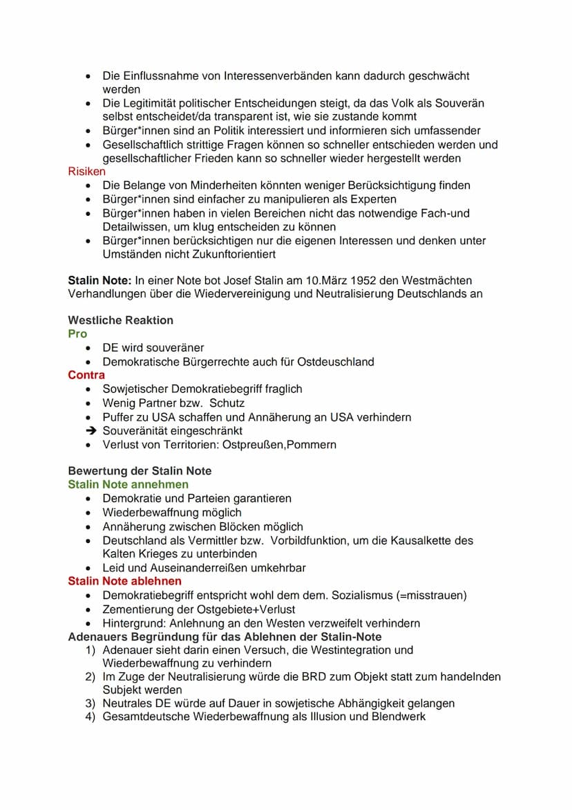 GGK ABI Zusammenfassung
1.Partizipation
an der Herrschaft
Chancen und Probleme des demokratischen Systems der BRD
Besondere Stellung der Gru