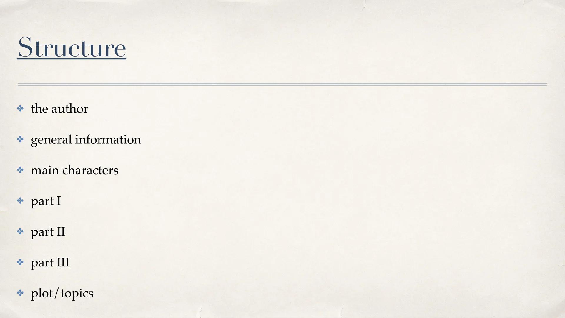 # 1984

Lara

English GK Structure
* the author
* general information
* main characters
*
part I
part II
* part III
* plot/topics # the auth