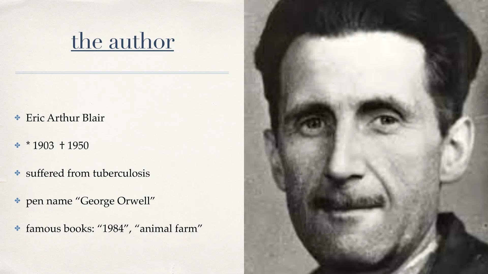 # 1984

Lara

English GK Structure
* the author
* general information
* main characters
*
part I
part II
* part III
* plot/topics # the auth