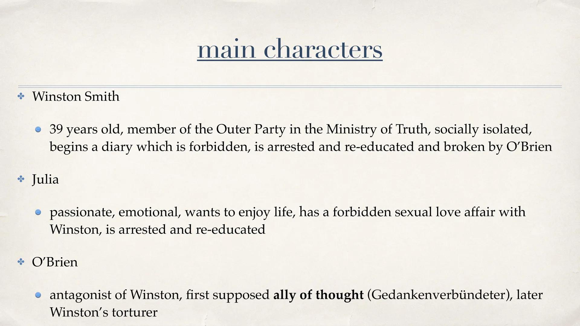 # 1984

Lara

English GK Structure
* the author
* general information
* main characters
*
part I
part II
* part III
* plot/topics # the auth