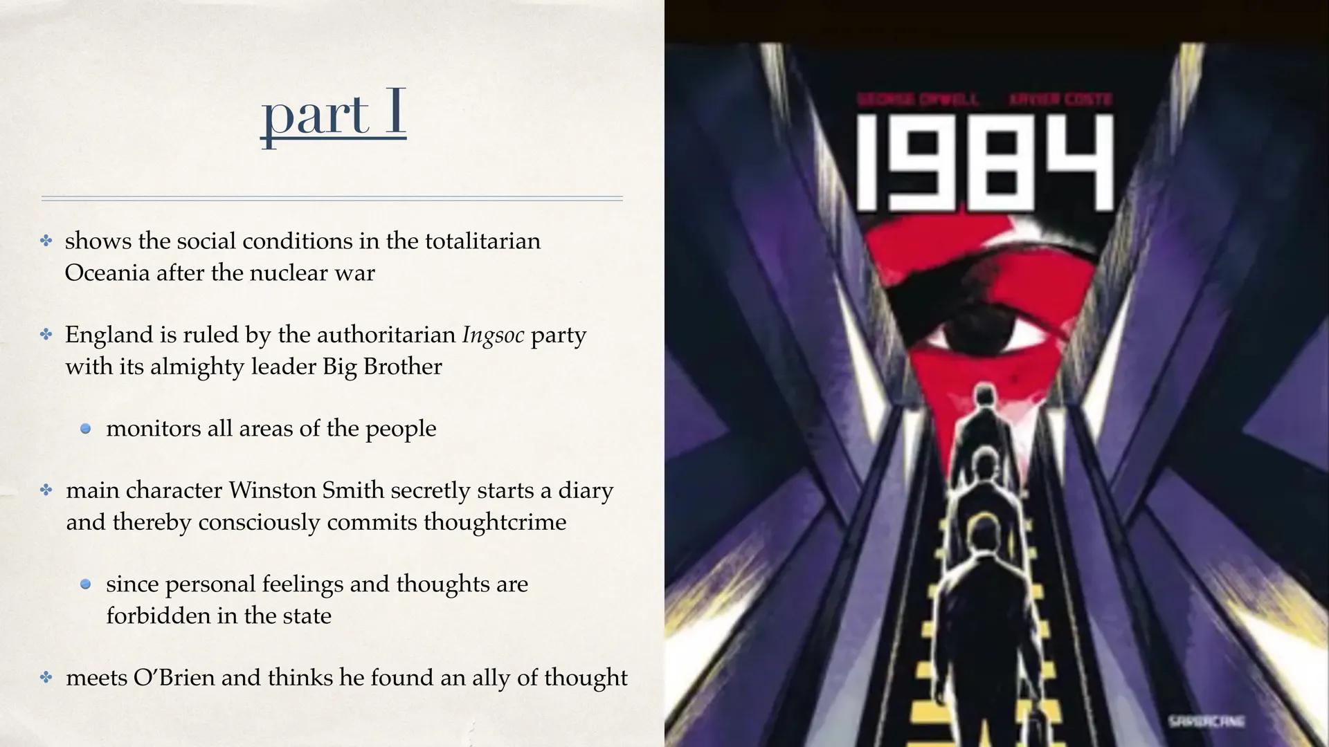 # 1984

Lara

English GK Structure
* the author
* general information
* main characters
*
part I
part II
* part III
* plot/topics # the auth