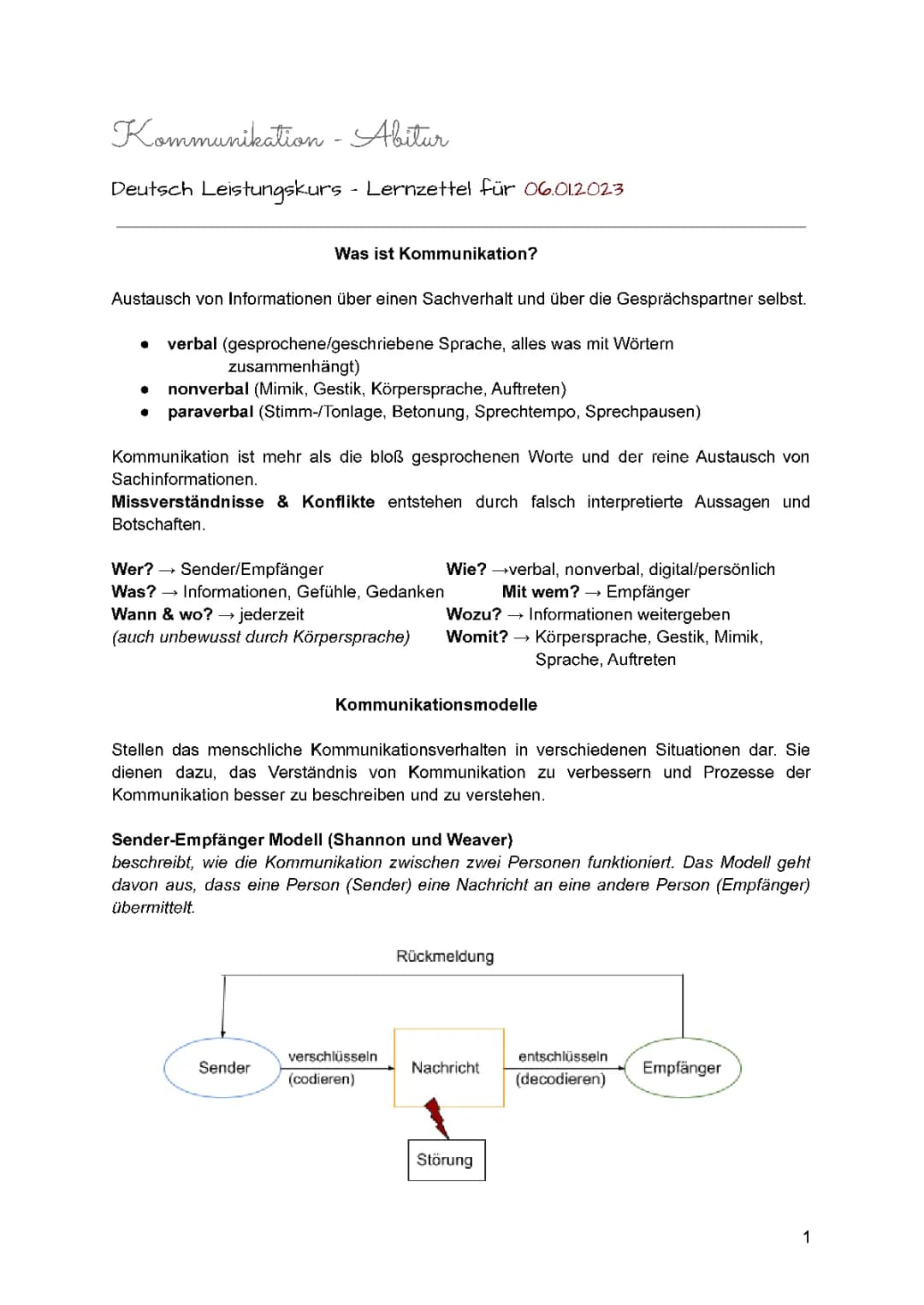 Kommunikationsmodelle - Soziolinguistik 