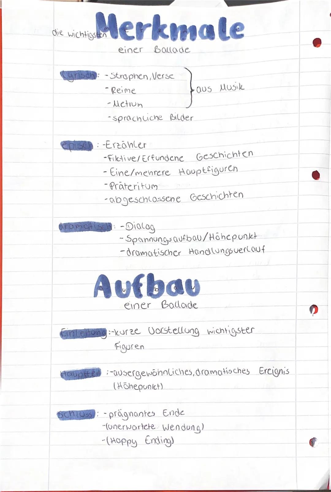 Was ist eine
Ballade?
- Cângeres Gedicht (auch Erzähl-Gedicht genannt)
- erzählt eine Geschichte oder
Begeben-
heit in Gedichts form
- enthä