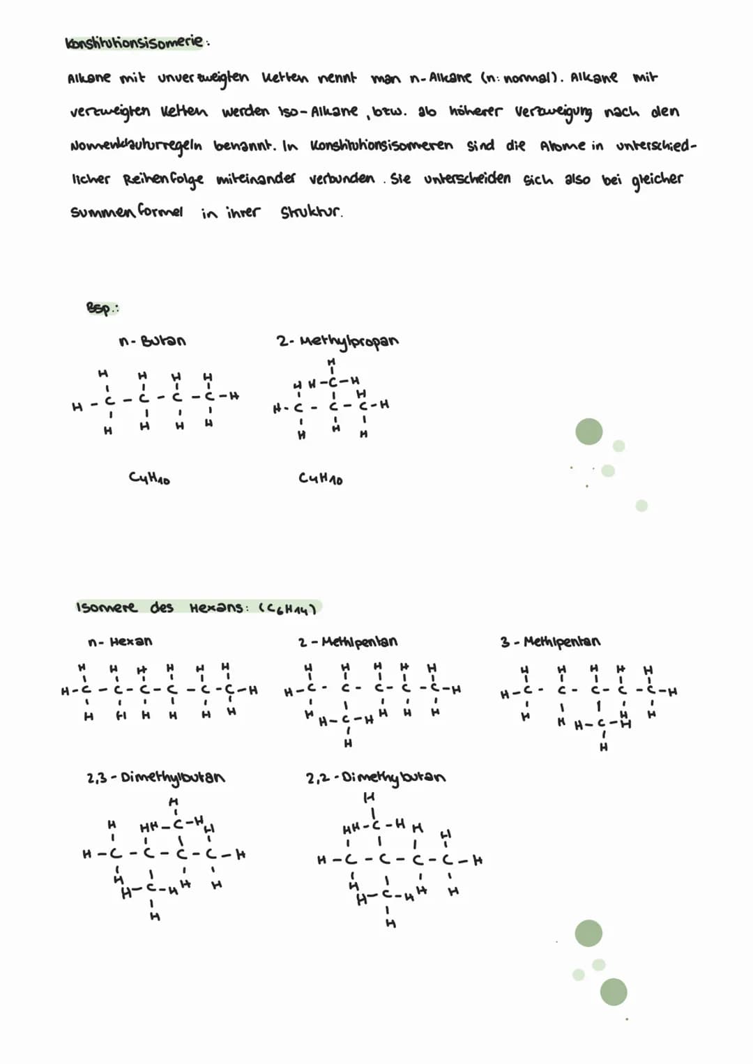 Einstieg
chemie der Kohlenwasserstoffe
Substanzklassen: Alkane, Alkene, Alkine
•Alkane sind gesättigte Kohlenwasserstoffe, da die Kohlenstof