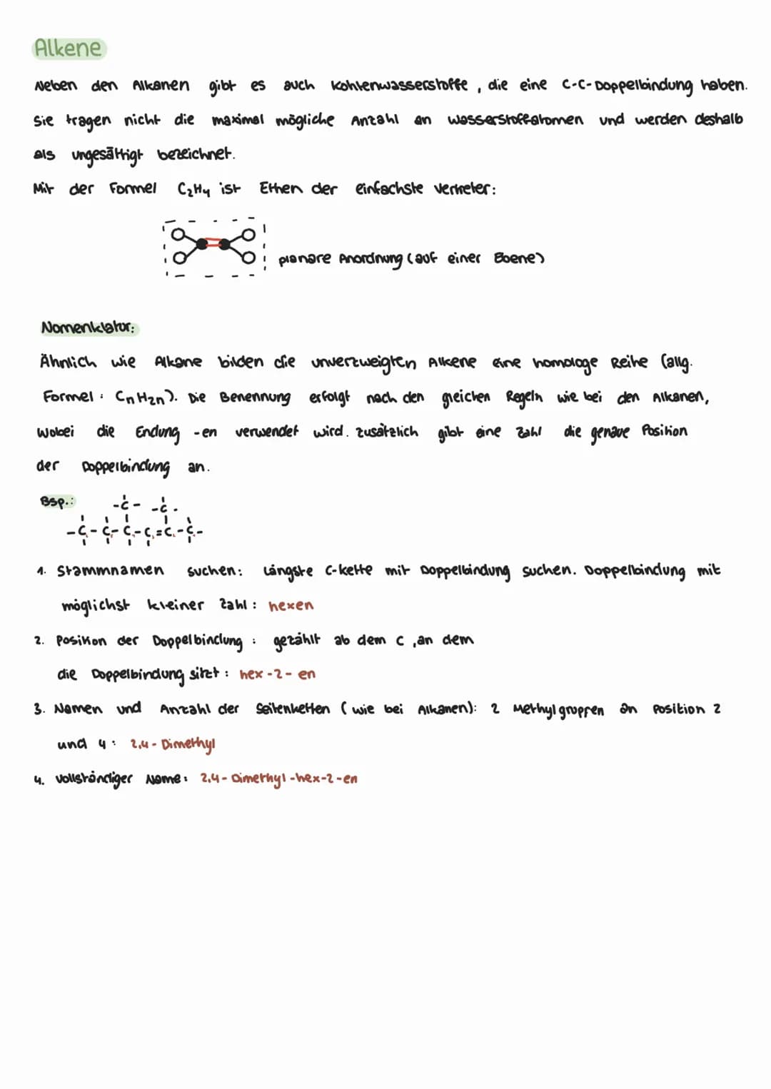 Einstieg
chemie der Kohlenwasserstoffe
Substanzklassen: Alkane, Alkene, Alkine
•Alkane sind gesättigte Kohlenwasserstoffe, da die Kohlenstof