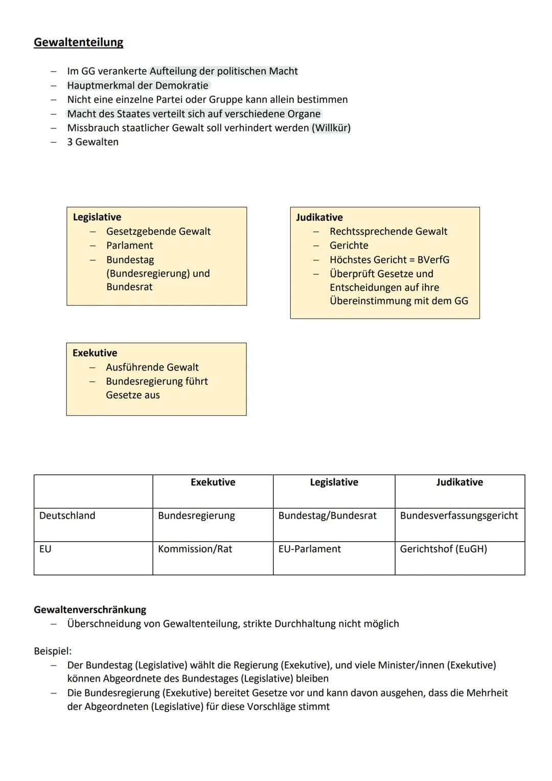 Q1.1 Verfassung und Verfassungswirklichkeit
1. Grundrechte und Rechtsstaatlichkeit in der Verfassung
Das Grundgesetz hat Vorrang vor allen a