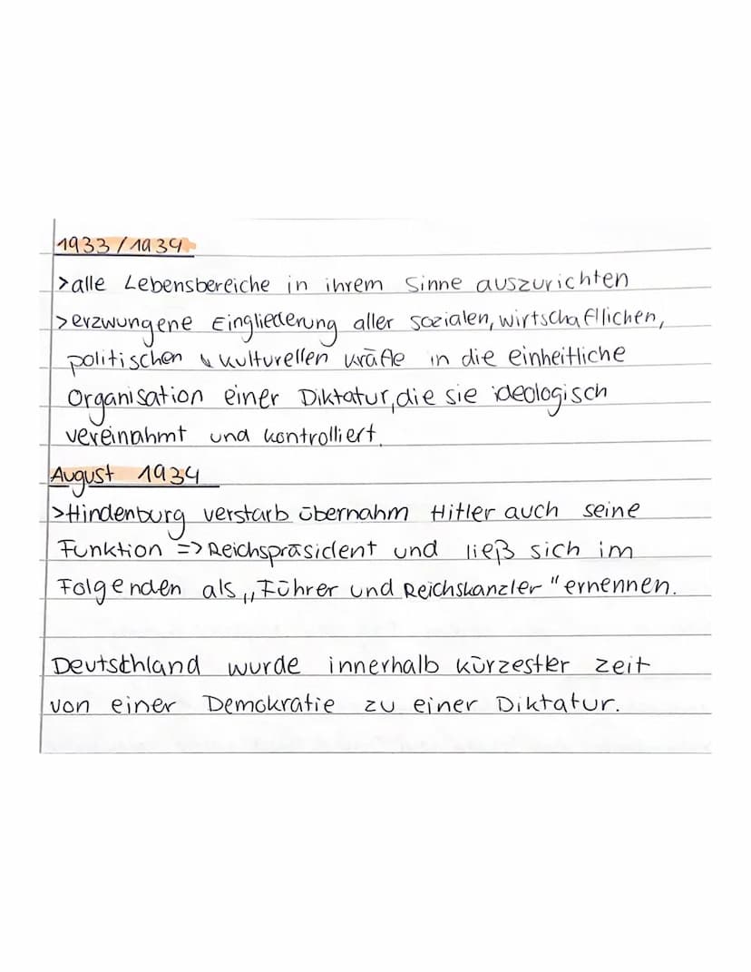 Geschichte
Wie wurde die Demokratie zerstört?
(legale) Macht-
übertragung
30.01.1933
Hitler als
Reichskanzler
DEMOKRATIE
Wie wurde die Demok