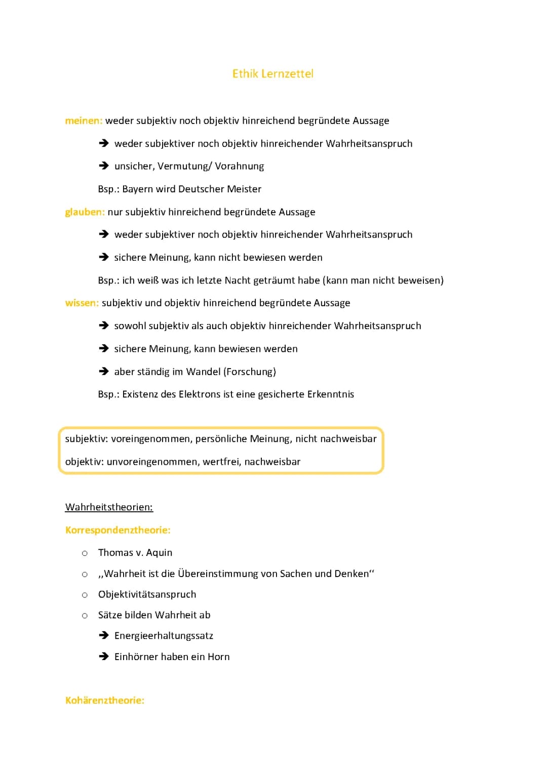 Wahrheitstheorien und Platons Höhlengleichnis
