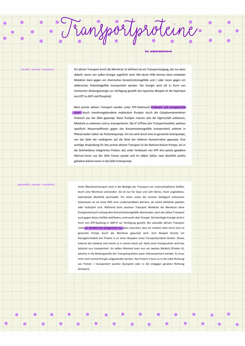 ●
●
●
●
einfache Diffusion
erie:chierie Diffusion
●
corrierprotein
●
●
Transportproteine
Unter Membrantransport wird in der Biologie der Tra