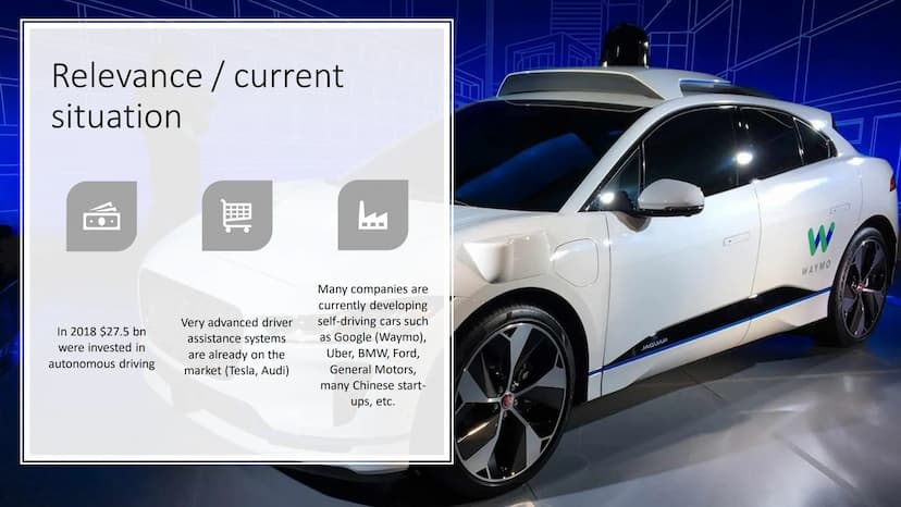 C
Self-driving cars
Artificial intelligence General
Information
A vehicle that is capable of
sensing its environment
and moving safely witho