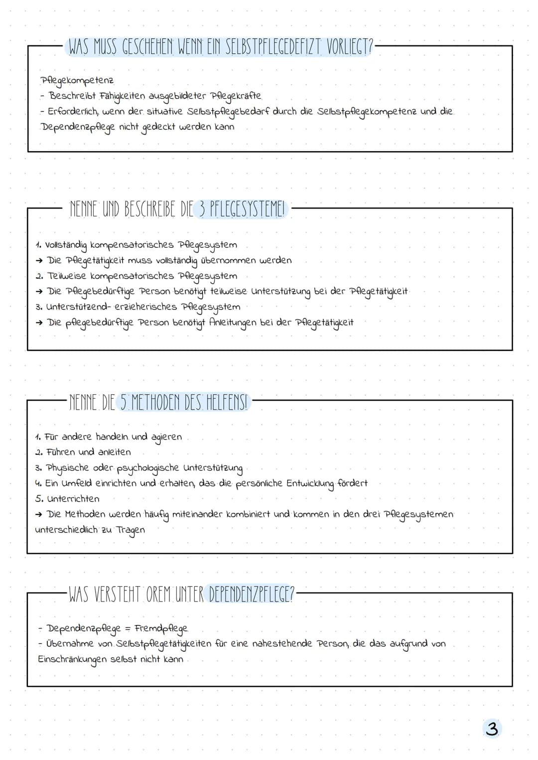Praxis
Pflegemodel nach Orėm
- WIE BESCHREIBT OREM DEN MENSCHEN?:
- Laut orem muss der Mensch, um eine Selbstpflege durchzuführen, folgende 