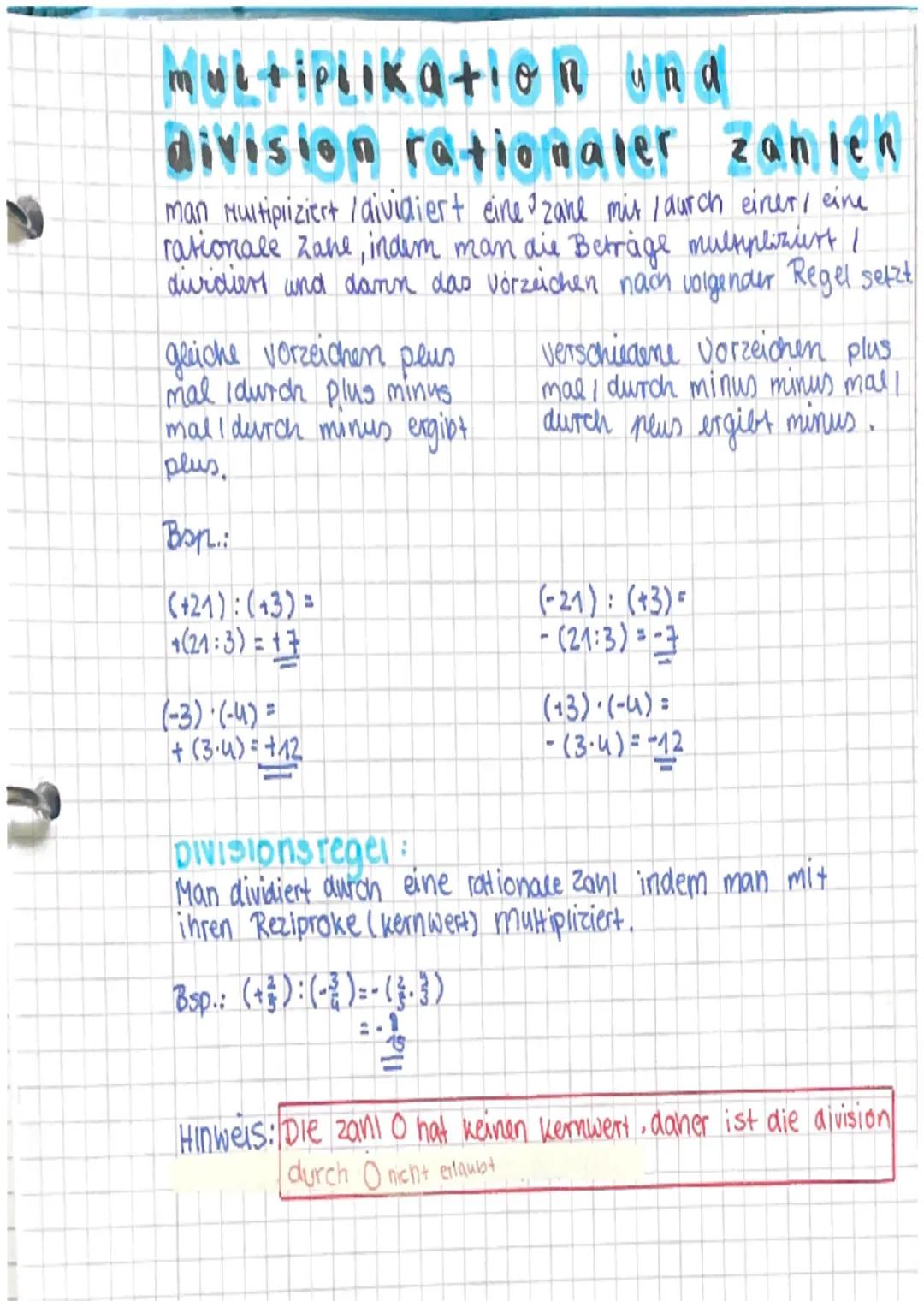# Addieren und Subtrahieren
einer Positiven rationalen
Zahi
addieren: Wir gehen auf der zaniengeraden
nach rechts

-6 -5 -4 -3 -2
BSP.: -4+3
