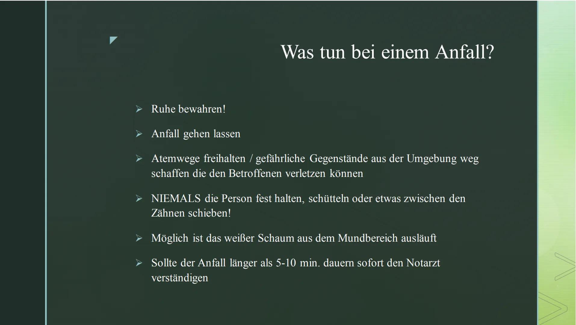 Epilepsie ➤ Was ist Epilepsie?
➤ Ursachen
Inhaltsverzeichnis
➤ Arten und Phasen
> Symptome
Unterschiede zwischen Epilepsie und epileptischer