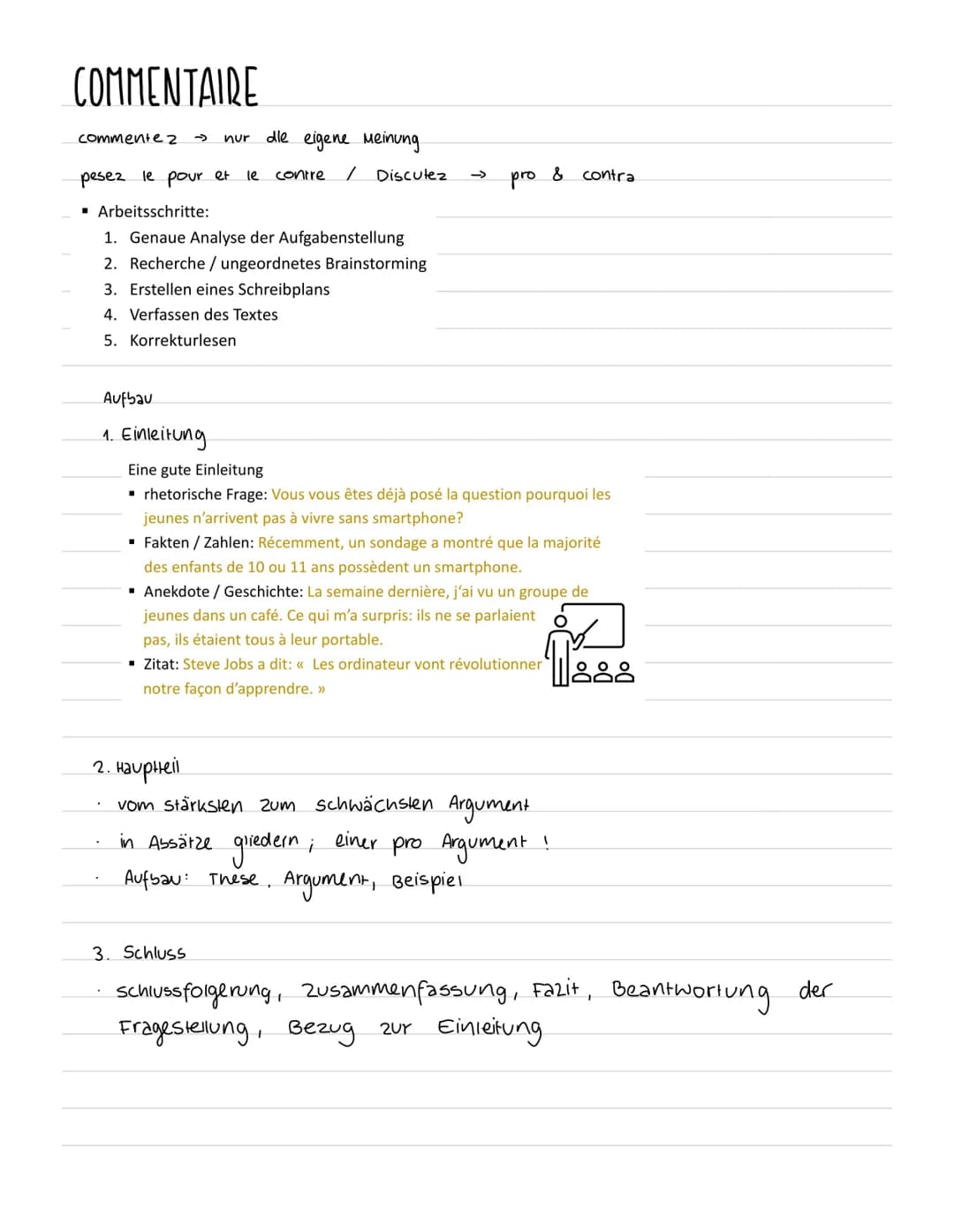 Strategien
Französisch - Abitur Übersicht stratégies
1. Sprechen
2.
Présentation & monologue, dialogue
Bilder, Statistiken & Grafiken.
Hören