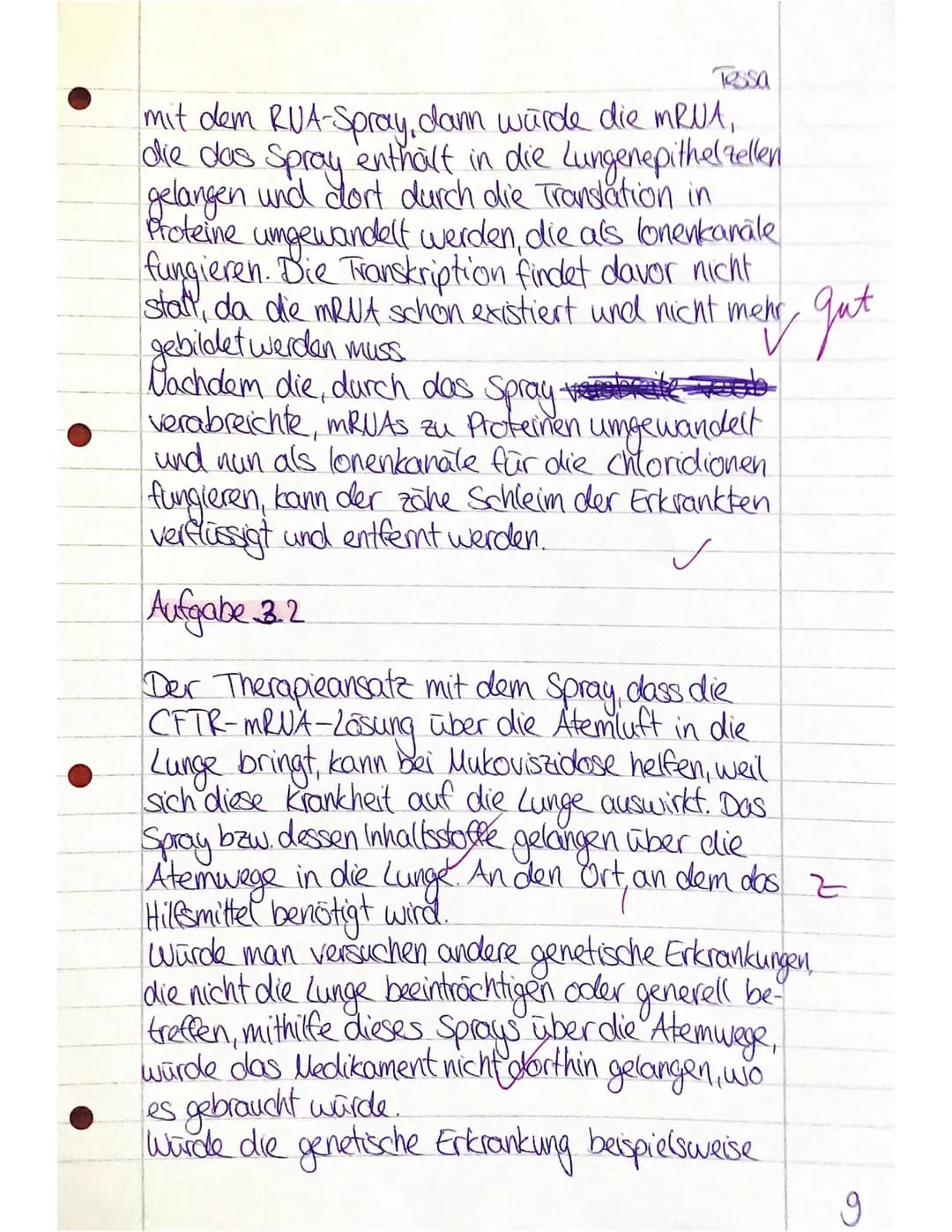 Biologie LK 12 Spe
1.1
Aufgabe 1
Erläutern Sie anhand von Material 1 den Begriff Adrenoleukodystrophie und beschreiben
Sie die möglichen Fol