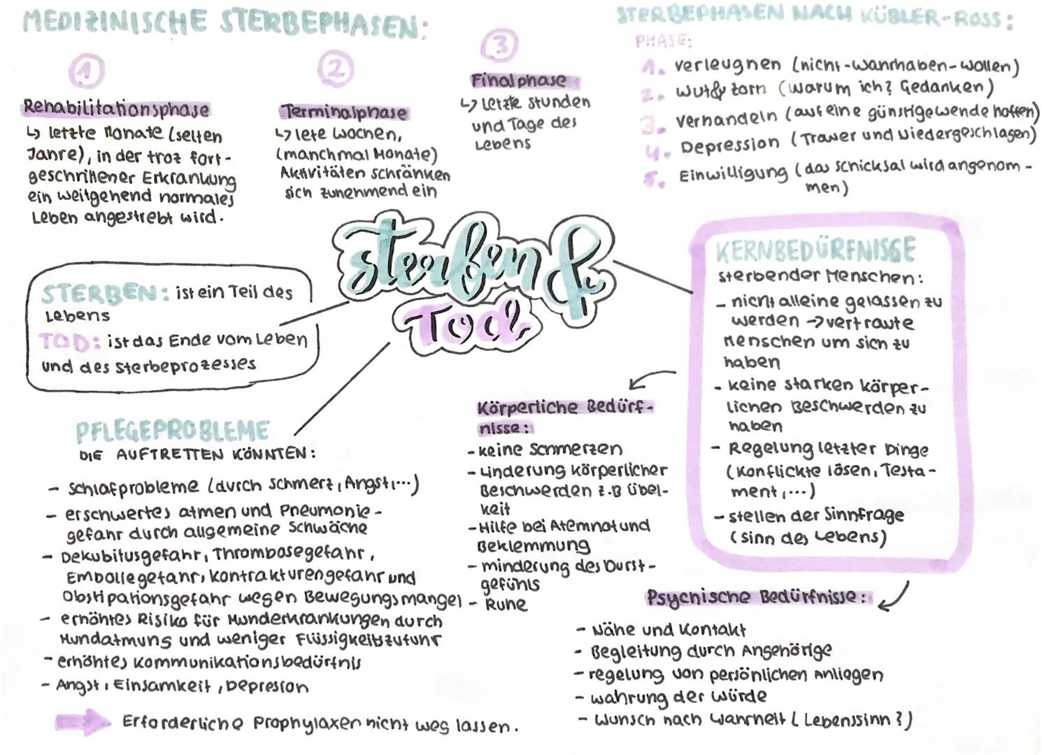 MEDIZINISCHE STERBEPHASEN:

4
Rehabilitationsphase
↳ letzte Monate (selten
Janre), in der troz fort-
geschrillener Erkrankung
ein weitgehend