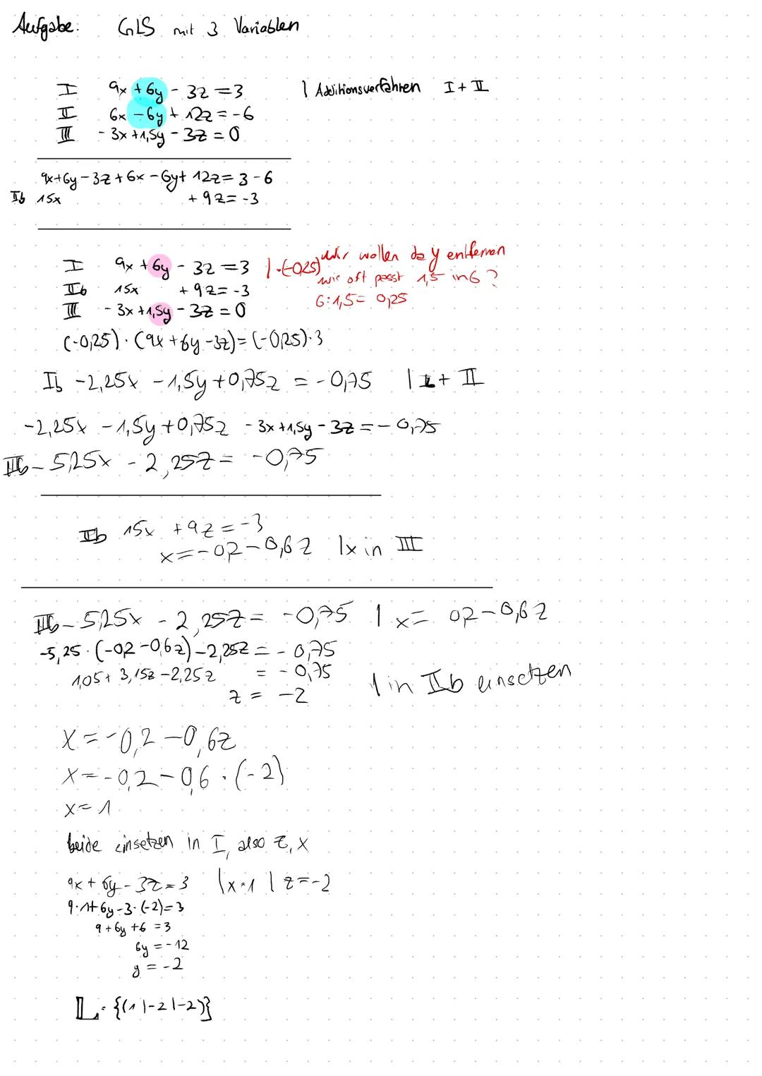 # Lineare Gleichungssysteme

auch dGS genannt

Möglichkeiten, wie Sie ein LGS lösen konnen

| Wann benutzen Sie es? | Gleichsetzungsverfahre