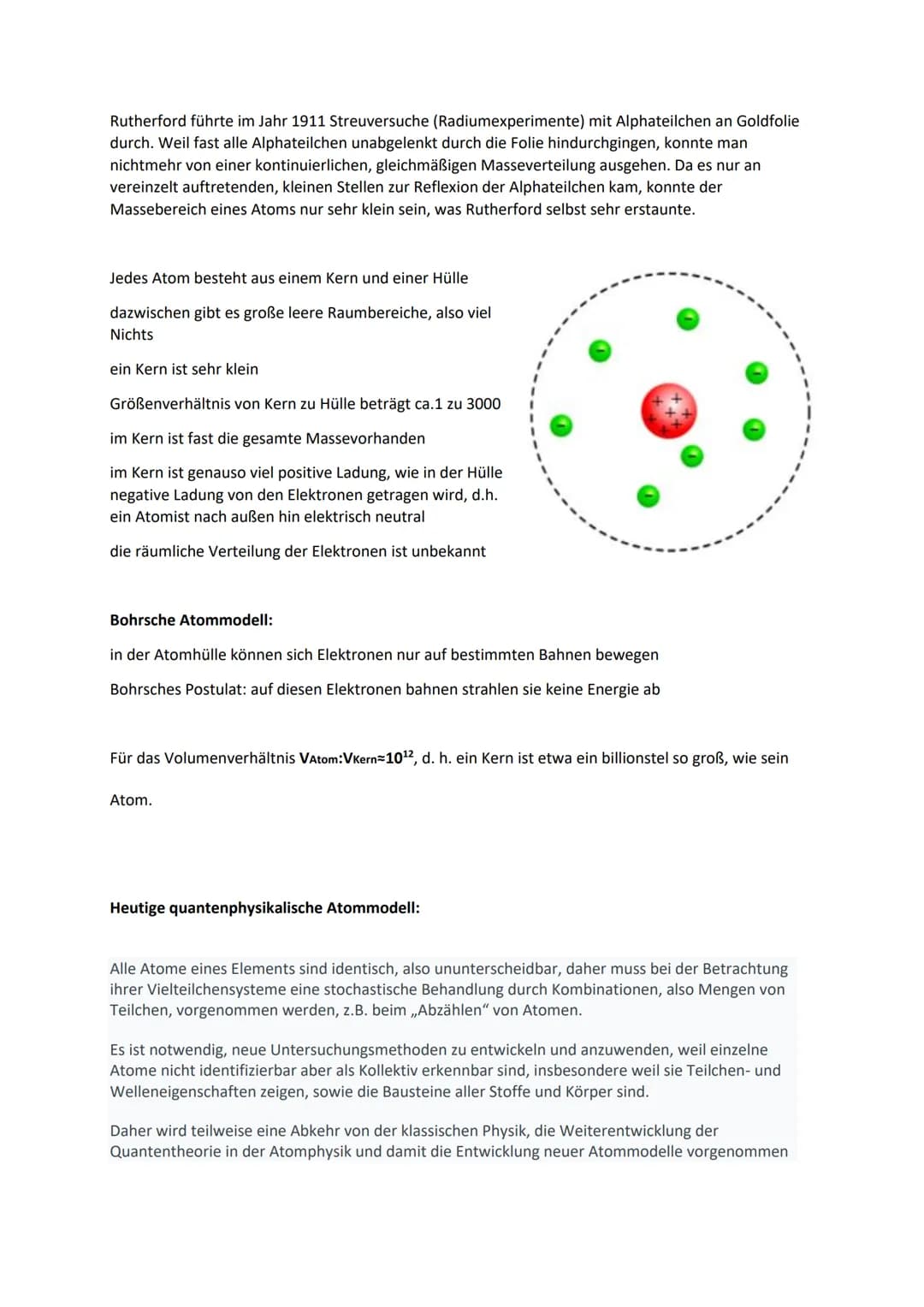 Atom- und Kernphysik
Die Atomphysik beschäftigt sich mit den physikalischen Vorgängen in der Atomhülle, was die
Grundlage für chemische Vorg